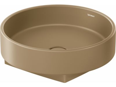 Lavoar tip bol Duravit Balcoon d 45cm, fara orificiu baterie, fara preaplin, DuraShield, terra mat