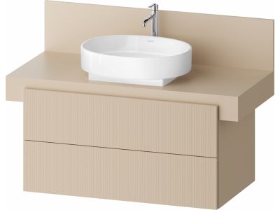 Dulap baza Duravit Balcoon 100x57cm, doua sertare cu inchidere lenta, sand beige mat