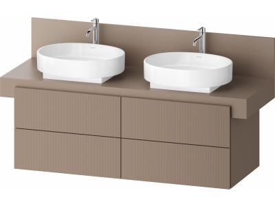 Dulap baza Duravit Balcoon 140x57cm, patru sertare cu inchidere lenta, umbra mat