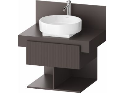 Dulap baza Duravit Balcoon 60x57cm, un sertar cu inchidere lenta, maro mat