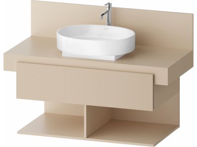 Dulap baza Duravit Balcoon 100x57cm, un sertar cu inchidere lenta, sand beige mat