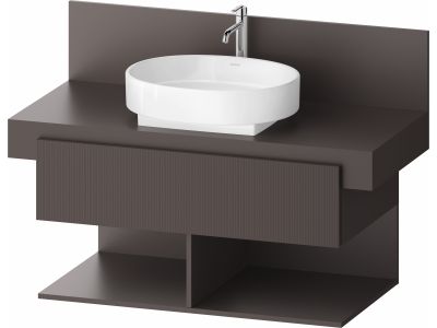Dulap baza Duravit Balcoon 100x57cm, un sertar cu inchidere lenta, maro mat