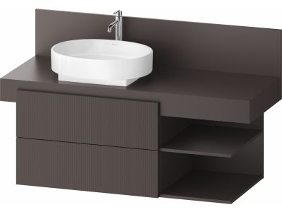 Dulap baza Duravit Balcoon 120x57cm, doua sertare cu inchidere lenta, orientare stanga, maro mat