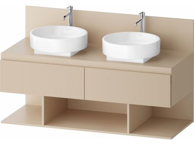 Dulap baza Duravit Balcoon 120x57cm, doua sertare cu inchidere lenta, sand beige mat