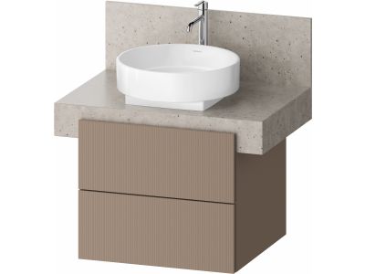 Dulap baza Duravit Balcoon 60x57cm pentru consola Mineral, doua sertare cu inchidere lenta, umbra mat