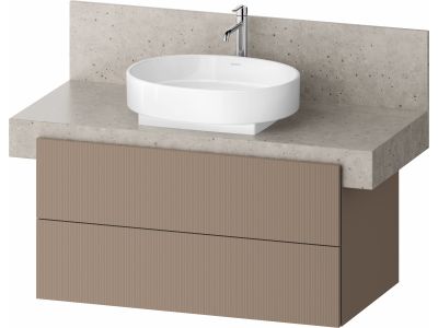 Dulap baza Duravit Balcoon 100x57cm pentru consola Mineral, doua sertare cu inchidere lenta, umbra mat