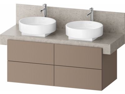 Dulap baza Duravit Balcoon 120x57cm pentru consola Mineral, patru sertare cu inchidere lenta, umbra mat