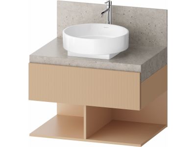 Dulap baza Duravit Balcoon 60x57cm pentru consola Mineral, un sertar cu inchidere lenta, terraccino mat