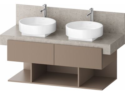 Dulap baza Duravit Balcoon 120x57cm pentru consola Mineral, doua sertare cu inchidere lenta, umbra mat