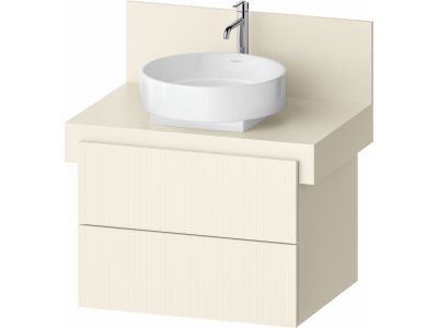 Dulap baza Duravit Balcoon 70x57cm, doua sertare cu inchidere lenta, ivory mat