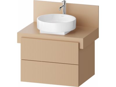 Dulap baza Duravit Balcoon 70x57cm, doua sertare cu inchidere lenta, terraccino mat