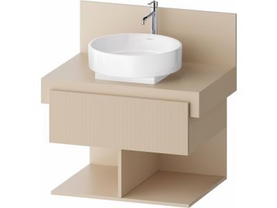 Dulap baza Duravit Balcoon 70x57cm, un sertar cu inchidere lenta, sand beige mat