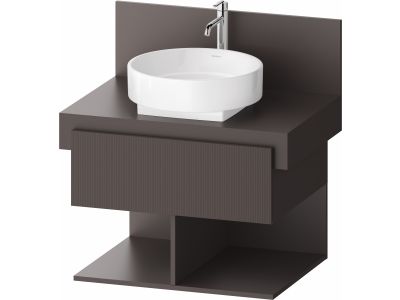 Dulap baza Duravit Balcoon 70x57cm, un sertar cu inchidere lenta, maro mat