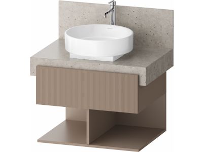 Dulap baza Duravit Balcoon 70x57cm pentru consola Mineral, un sertar cu inchidere lenta, umbra mat
