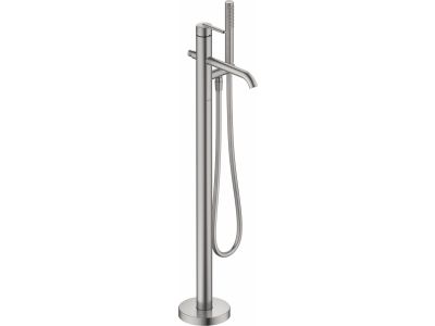Baterie cada cu montaj pe pardoseala Duravit Balcoon, necesita corp incastrat, inox periat