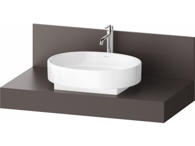 Consola pentru lavoar Duravit Balcoon Decor 100cm, cu un decupaj, maro mat