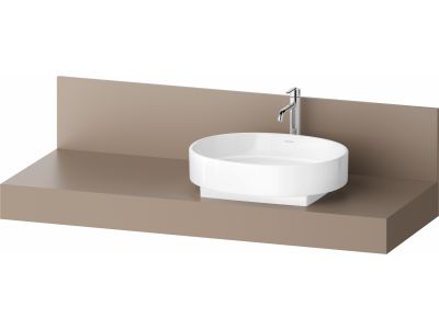 Consola pentru lavoar Duravit Balcoon Decor 140cm, cu un decupaj, orientare dreapta, umbra mat