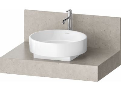 Consola pentru lavoar Duravit Balcoon Mineral 80cm, cu un decupaj, concrete mat