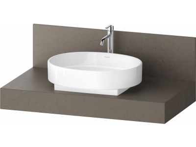 Consola pentru lavoar Duravit Balcoon Mineral 100cm, cu un decupaj, basalt mat