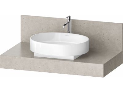 Consola pentru lavoar Duravit Balcoon Mineral 100cm, cu un decupaj, concrete mat