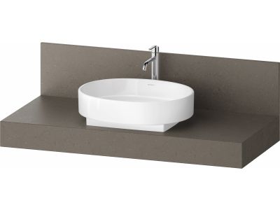 Consola pentru lavoar Duravit Balcoon Mineral 120cm, cu un decupaj, basalt mat