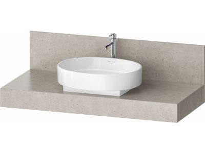 Consola pentru lavoar Duravit Balcoon Mineral 120cm, cu un decupaj, concrete mat