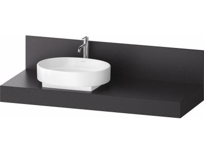 Consola pentru lavoar Duravit Balcoon Mineral 140cm, cu un decupaj, orientare stanga, lava mat