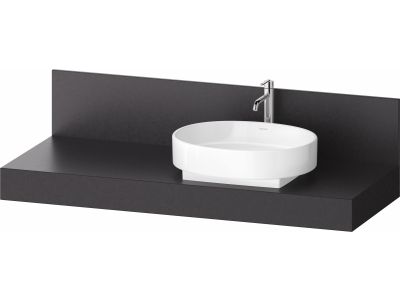 Consola pentru lavoar Duravit Balcoon Mineral 140cm, cu un decupaj, orientare dreapta, lava mat