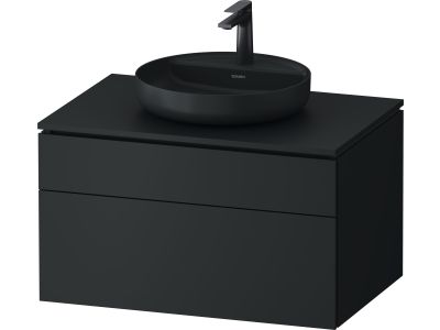 Dulap baza suspendat Duravit Vitrium pentru lavoare pe blat, 82cm, cu un sertar, antracit satin mat