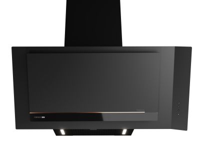 Hota Teka Infinity G1 DVI 98-G1 EOS BM, design vertical, 90cm, Fresh AIR, 786 m3/h free outlet, sticla neagra