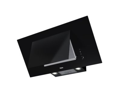 Hota Teka DVT 98660 TBS 3 trepte + Turbo, 698 m3/h, FreshAir, turbina dubla, 90 cm, timer, paravan sticla, Black