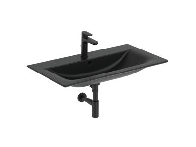 Lavoar Ideal Standard Connect Air 84x46cm, montare pe mobilier, negru mat