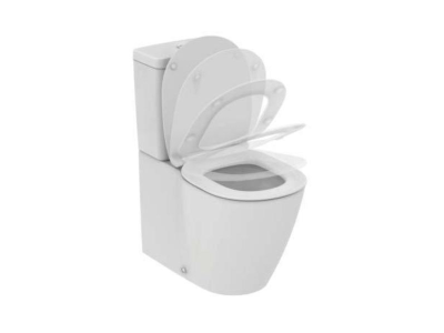 Set complet vas WC Ideal Standard Connect AquaBlade back-to-wall cu rezervor asezat alimentare la baza si capac inchidere lenta