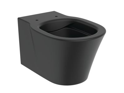 Vas WC suspendat Ideal Standard Connect Air Rimless, negru mat