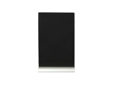Tabla de scris Securit Silhouette A4 30,8x21x6cm, baza aluminiu, include marker creta, negru