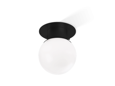 Plafoniera sfera Decor Walther Globe, E27 max 60W, IP44, negru mat