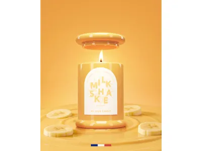 Lumanare parfumata My Jolie Candle Les Trendy 150g, Milkshake 