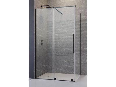 Usa de dus Radaway Furo Black KDJ 120cm deschidere stanga