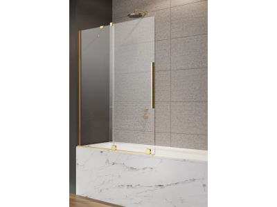 Paravan cada cu element culisant Radaway Furo Gold PND II 100cm, orientare stanga