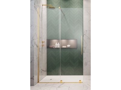 Cabina de dus tip Walk-in Radaway Furo Gold 120 cm, orientare stanga