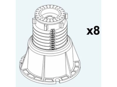 Set 8 picioare pentru cadite de dus Ronal (SanSwiss) FWU.8