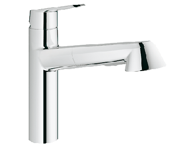 Baterie bucatarie Grohe Eurodisc Cosmopolitan, dus extractibil cu doua tipuri de jet, crom