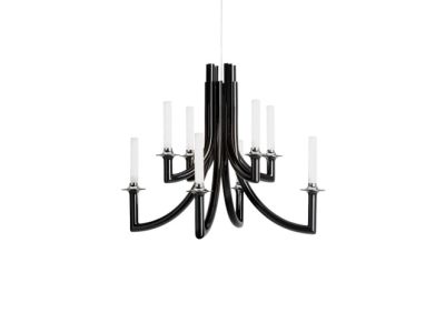 Candelabru Kartell Khan design Philippe Starck, d 77cm, 8x max 5W E14, negru