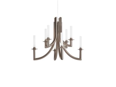 Candelabru Kartell Khan design Philippe Starck, d 77cm, 8x max 5W E14, bronz mat