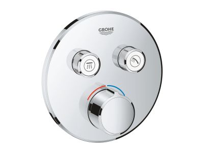 Baterie cada - dus Grohe SmartControl Round cu montaj incastrat, necesita corp ingropat, crom