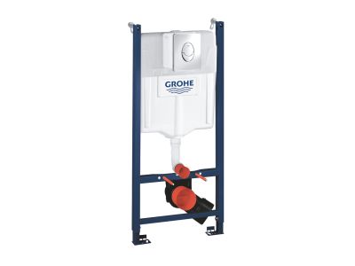 Set rezervor incastrat Grohe Rapid SL 3-in-1 cu cadru si clapeta Skate Air crom