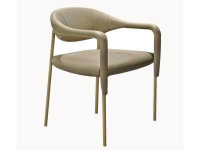 Scaun Gamma Dandy Spider CHR, piele Club C022, HandMade in Italy