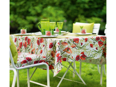 Fata de masa Sander Garden Bistro Alvor 100x140cm, acoperire acrylica, 01 Red