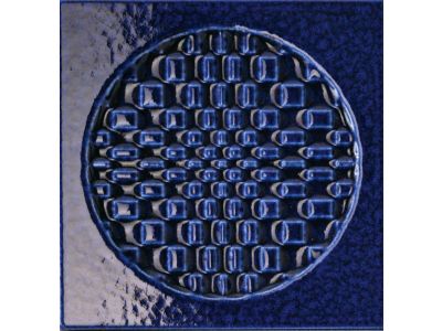 Faianta Iris Citta di Faenza 15x15cm, 10mm, Blu Decoro Glossy