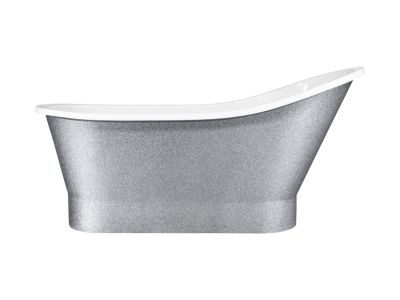 Cada freestanding Besco Gloria Glam 160x68cm, Silver